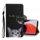 For Xiaomi Mi 10 5G Colored Drawing Pattern Horizontal Flip Leather Case with Holder & Card Slots & Wallet(Little Cat) - 1