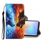 For Xiaomi Mi Note 10 Lite Colored Drawing Pattern Horizontal Flip Leather Case with Holder & Card Slots & Wallet(Flame Wolf) - 1