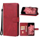 For LG K33 Leather Phone Case(Red) - 1