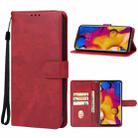 For LG V40 ThinQ Leather Phone Case(Red) - 1