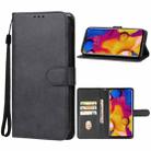 For LG V40 ThinQ Leather Phone Case(Black) - 1