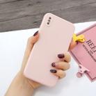 For iPhone X & XS Magic Cube Frosted Silicone Shockproof Full Coverage Protective Case(Pink) - 1