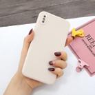 For iPhone X & XS Magic Cube Frosted Silicone Shockproof Full Coverage Protective Case(Beige) - 1