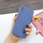 For iPhone XS Max Magic Cube Frosted Silicone Shockproof Full Coverage Protective Case(Blue) - 1