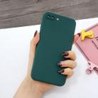 For iPhone 7 Plus & 8 Plus Magic Cube Frosted Silicone Shockproof Full Coverage Protective Case(Deep Green) - 1