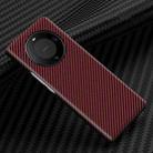 For Huawei Mate 60 Pro Carbon Fiber Shockproof Phone Case(Red) - 1