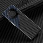 For Huawei Mate 60 Pro Carbon Fiber Shockproof Phone Case(Black Blue) - 1