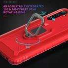For OPPO Realme 6 Carbon Fiber Protective Case with 360 Degree Rotating Ring Holder(Red) - 6