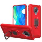 For Xiaomi Redmi K30 Pro / Poco F2 Pro 5G Carbon Fiber Protective Case with 360 Degree Rotating Ring Holder(Red) - 1