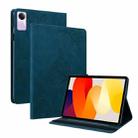 For Xiaomi Redmi Pad SE 11 inch Butterfly Flower Embossed Leather Tablet Case(Blue) - 1