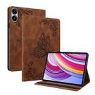 For Xiaomi Redmi Pad Pro 12.1 Butterfly Flower Embossed Leather Tablet Case(Brown) - 1
