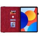 For Xiaomi Redmi Pad SE 8.7 Butterfly Flower Embossed Leather Tablet Case(Red) - 3