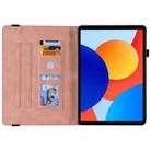 For Xiaomi Redmi Pad SE 8.7 Butterfly Flower Embossed Leather Tablet Case(Rose Gold) - 3