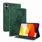For Redmi Pad 2 / Redmi Pad SE 11 2025 Butterfly Flower Embossed Leather Tablet Case(Green) - 1