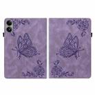 For Redmi Pad 2 / Redmi Pad SE 11 2025 Butterfly Flower Embossed Leather Tablet Case(Purple) - 3