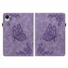 For Xiaomi Redmi K Pad 8.8 inch Butterfly Flower Embossed Leather Tablet Case(Purple) - 3