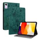 For Xiaomi Redmi Pad SE 11 inch Butterfly Rose Embossed Leather Tablet Case(Green) - 1