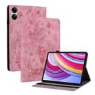 For Xiaomi Redmi Pad Pro 12.1 Butterfly Rose Embossed Leather Tablet Case(Pink) - 1