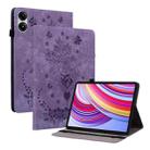 For Xiaomi Redmi Pad Pro 12.1 Butterfly Rose Embossed Leather Tablet Case(Purple) - 1