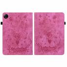 For Xiaomi Redmi Pad SE 8.7 Butterfly Rose Embossed Leather Tablet Case(Rose Red) - 3