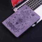 For Xiaomi Redmi Pad SE 8.7 Butterfly Rose Embossed Leather Tablet Case(Purple) - 2