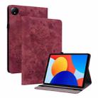 For Xiaomi Redmi Pad SE 8.7 Butterfly Rose Embossed Leather Tablet Case(Red) - 1