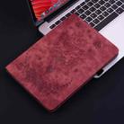 For Xiaomi Redmi Pad SE 8.7 Butterfly Rose Embossed Leather Tablet Case(Red) - 2