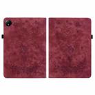 For Xiaomi Redmi Pad SE 8.7 Butterfly Rose Embossed Leather Tablet Case(Red) - 3