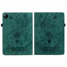 For Xiaomi Redmi Pad SE 8.7 Butterfly Rose Embossed Leather Tablet Case(Green) - 3