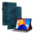 For Xiaomi Redmi Pad SE 8.7 Butterfly Rose Embossed Leather Tablet Case(Dark Blue) - 1