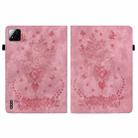 For Xiaomi Pad 7 / Pad 7 Pro Butterfly Rose Embossed Leather Tablet Case(Pink) - 3