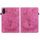 For Redmi Pad 2 / Redmi Pad SE 11 2025 Butterfly Rose Embossed Leather Tablet Case(Rose Red) - 3