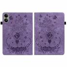 For Redmi Pad 2 / Redmi Pad SE 11 2025 Butterfly Rose Embossed Leather Tablet Case(Purple) - 3