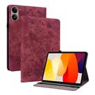 For Redmi Pad 2 / Redmi Pad SE 11 2025 Butterfly Rose Embossed Leather Tablet Case(Red) - 1