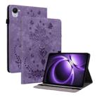 For Xiaomi Redmi K Pad 8.8 inch Butterfly Rose Embossed Leather Tablet Case(Purple) - 1