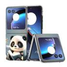 For Motorola Razr 40 Ultra ABEEL PC Paintings Pattern Phone Case(Panda) - 1