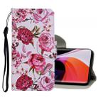 For Xiaomi Mi 10 5G Colored Drawing Pattern Horizontal Flip Leather Case with Holder & Card Slots & Wallet(Peony) - 1