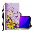 For Xiaomi Mi 10 Lite 5G Colored Drawing Pattern Horizontal Flip Leather Case with Holder & Card Slots & Wallet(Yellow Flower Butterfly) - 1