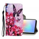 For Xiaomi Mi Note 10 Lite Colored Drawing Pattern Horizontal Flip Leather Case with Holder & Card Slots & Wallet(Red Flower Butterfly) - 1