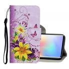 For Xiaomi Mi Note 10 Lite Colored Drawing Pattern Horizontal Flip Leather Case with Holder & Card Slots & Wallet(Yellow Flower Butterfly) - 1