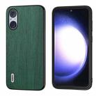 For Sony Xperia 5 V ABEEL Wood Texture PU Phone Case(Green) - 1