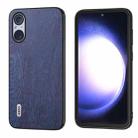 For Sony Xperia 5 V ABEEL Wood Texture PU Phone Case(Blue) - 1