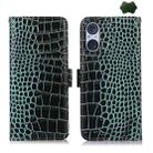 For Sony Xperia 5 V Crocodile Top Layer Cowhide Leather Phone Case(Green) - 1