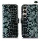 For Sony Xperia 1 VI Crocodile Top Layer Cowhide Leather Phone Case(Green) - 1