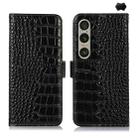 For Sony Xperia 1 VI Crocodile Top Layer Cowhide Leather Phone Case(Black) - 1