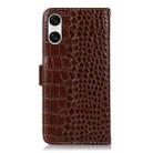 For Sony Xperia 10 VI Crocodile Top Layer Cowhide Leather Phone Case(Brown) - 3