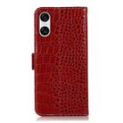 For Sony Xperia 10 VI Crocodile Top Layer Cowhide Leather Phone Case(Red) - 3