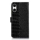 For Sony Xperia 10 VI Crocodile Top Layer Cowhide Leather Phone Case(Black) - 3