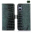 For Sony Xperia 5 VI Crocodile Top Layer Cowhide Leather Phone Case(Green) - 1