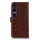 For Sony Xperia 1 VII Crocodile Top Layer Cowhide Leather Phone Case(Brown) - 3